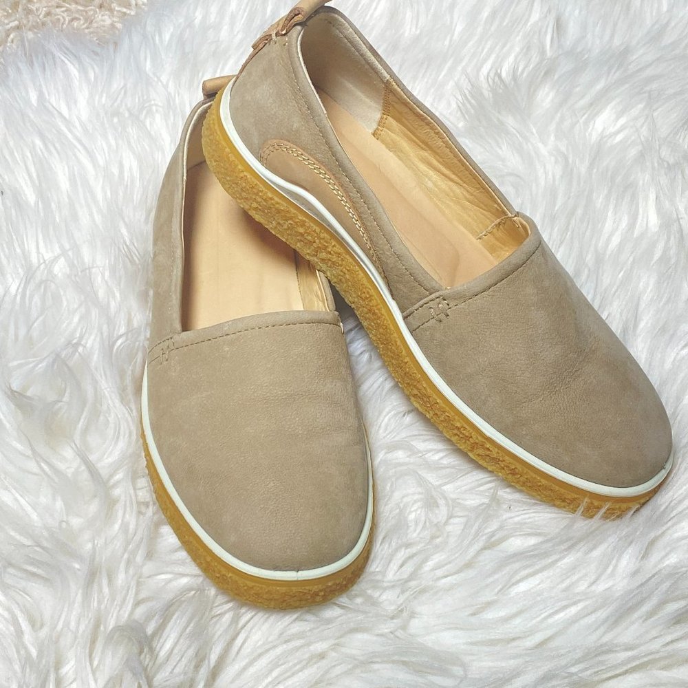 ECCO Women’s Worn-Look Leather Nubuck Crepetray Slip On Loafer Shoes Size 6/7